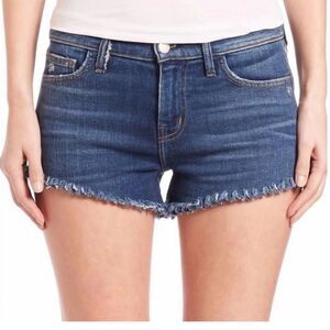 L’Agence Zoe Perfect Fit Relaxed Cut Off Mini Short In Authentique- Size 24